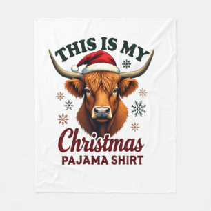 Vintage This Is My Christmas Pajama Shirt Highland Fleece Blanket