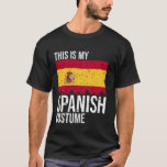 Vintage This Is My Spanish Flag Costume For Hallo T-Shirt<br><div class="desc">Vintage This Is My Spanish Flag Costume For Halloween.</div>