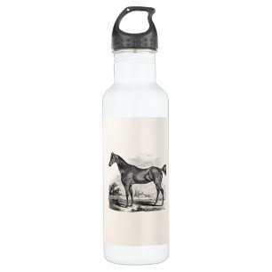 Vintage Thoroughbred Horse Equestrian Personalized 710 Ml Water Bottle