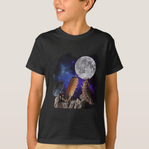 Vintage Three Isopods Howling At The Moon Insect E T-Shirt