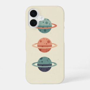 Vintage Three Ringed Moons iPhone 16 Case