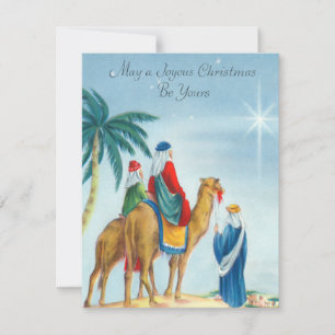 Vintage Three Wise Men Flat Card