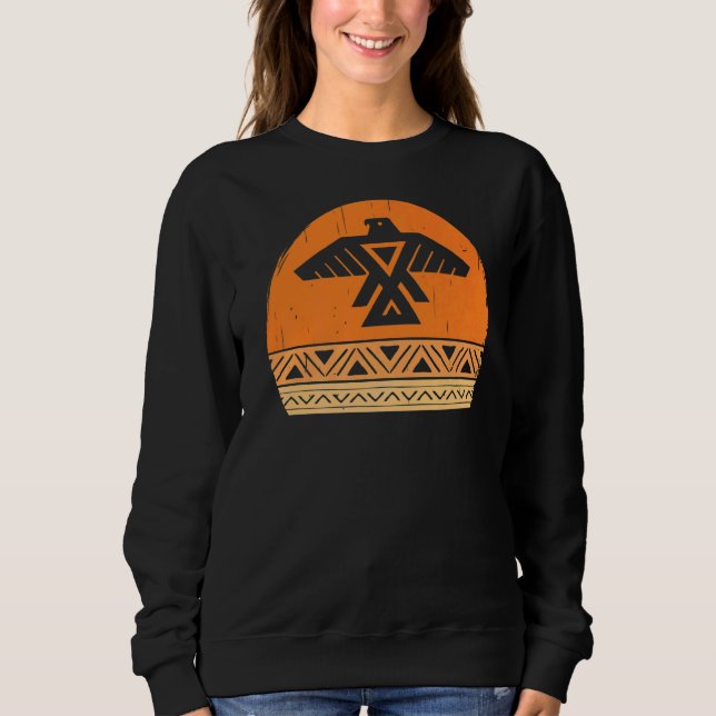Vintage Thunderbird Sign Native American Sweatshirt (Front)