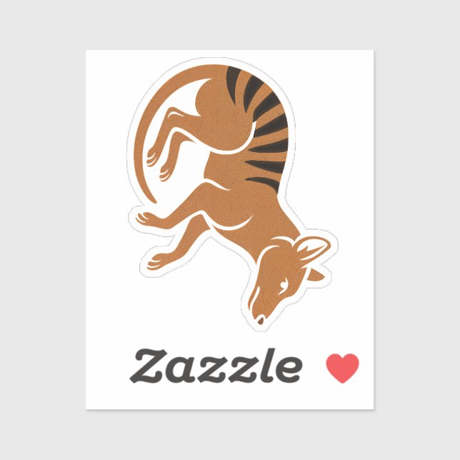 Vintage Thylacine Typography Design (Sheet)