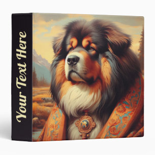 Vintage Tibetan Mastiff  Dog Painting Binder