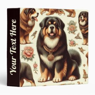 Vintage Tibetan Mastiff Seamless Painting Binder