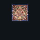 Vintage Tibetan Tantric Buddhism Mandala Wall Deco Canvas Print<br><div class="desc">Vintage Tibetan Tantric Buddhism Mandala Design. Makes a beautiful,  meaningful,  blissful gift for buddhists. You can customize the background colour(black) to whatever colour you like.</div>