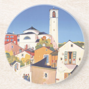 Vintage Ticino Tessin Canton Switzerland Coaster