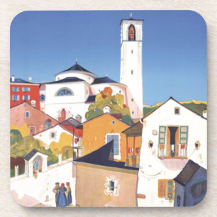 Vintage Ticino Tessin Canton Switzerland Coaster
