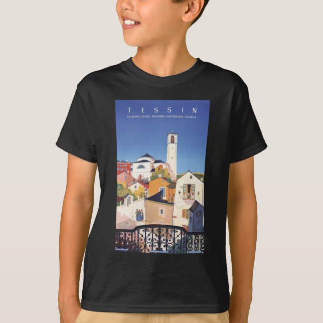 Vintage Ticino Tessin Canton Switzerland T-Shirt (Front)
