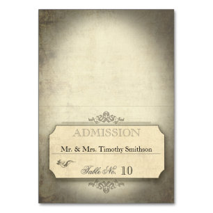 Vintage Ticket Name Place Cards