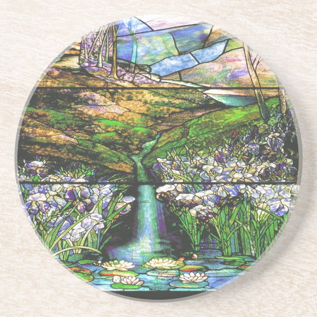 Vintage Tiffany Stained Glass Coaster (Front)