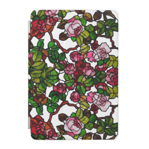 Vintage Tiffany Stained Glass Pink and red Roses   iPad Mini Cover