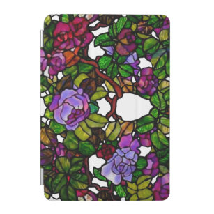 Vintage Tiffany Stained Glass Purple Roses  iPad Mini Cover