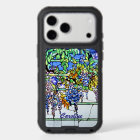 Vintage Tiffany Stained Glass Wisteria Floral Art