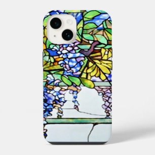 Vintage Tiffany Stained Glass Wisteria Floral Art iPhone 14 Case