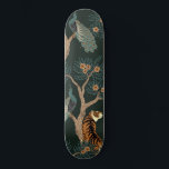 Vintage tiger and peacock skateboard<br><div class="desc">Vintage tiger and peacock</div>