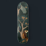 Vintage tiger and peacock skateboard<br><div class="desc">Vintage tiger and peacock</div>