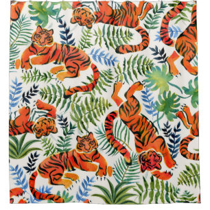Vintage Tiger Jungle Watercolor