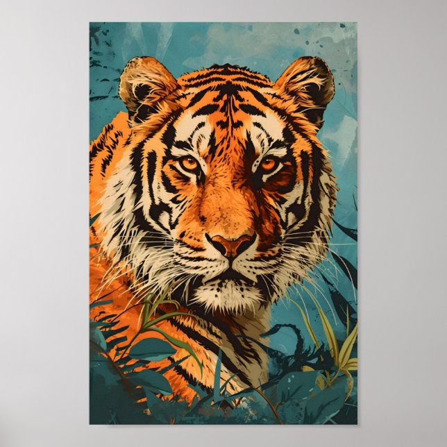 Vintage Tiger: Majestic Nostalgia Poster (Front)