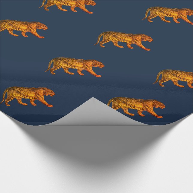 Vintage Tiger Wrapping Paper (Corner)