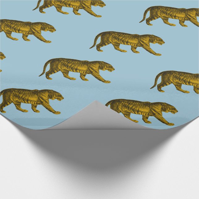 Vintage Tiger Wrapping Paper (Corner)