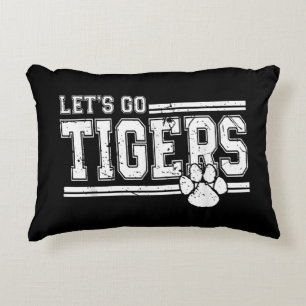 Vintage Tigers School Sports Name Retro Accent Pillow