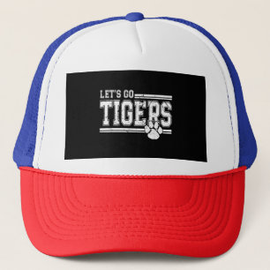 Vintage Tigers School Sports Name Retro Trucker Hat