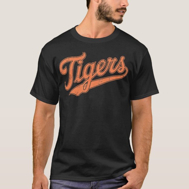 Vintage Tigers Throwback T-Shirt (Front)