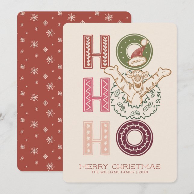 Vintage Tigger | Merry Christmas  Invitation (Front/Back)