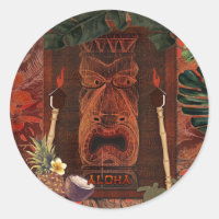 Vintage Tiki Aloha Hawaiian Luau Birthday Party