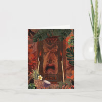 Vintage Tiki Aloha Hawaiian Luau Thank You