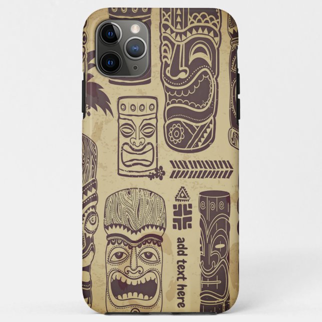 Vintage Tiki Set Personalized Case-Mate iPhone Case (Back)