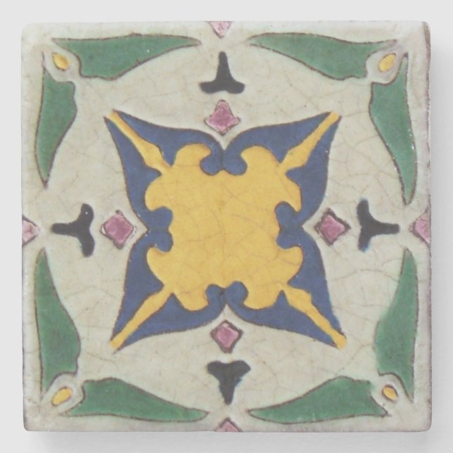 Vintage Tile Stone Coaster (Front)