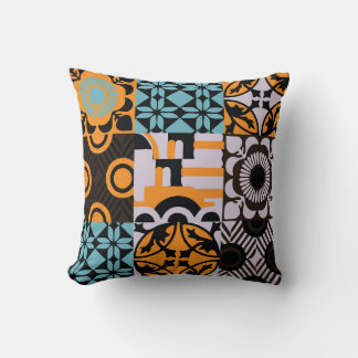 Vintage tiles: intricate decorative details. throw pillow