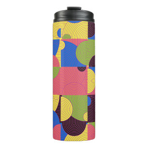 Vintage Tiles Retro 1960s Pattern Thermal Tumbler