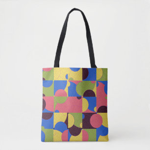 Vintage Tiles Retro 1960s Pattern Tote Bag