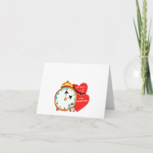 Vintage Time Mouse Valentine Card
