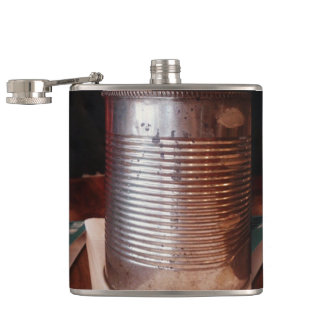 Vintage Tin Can Hip Flask
