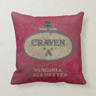 Vintage tin throw pillow
