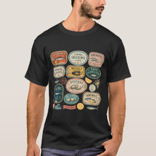 Vintage Tinned Fish Coastal Pantry T-Shirt