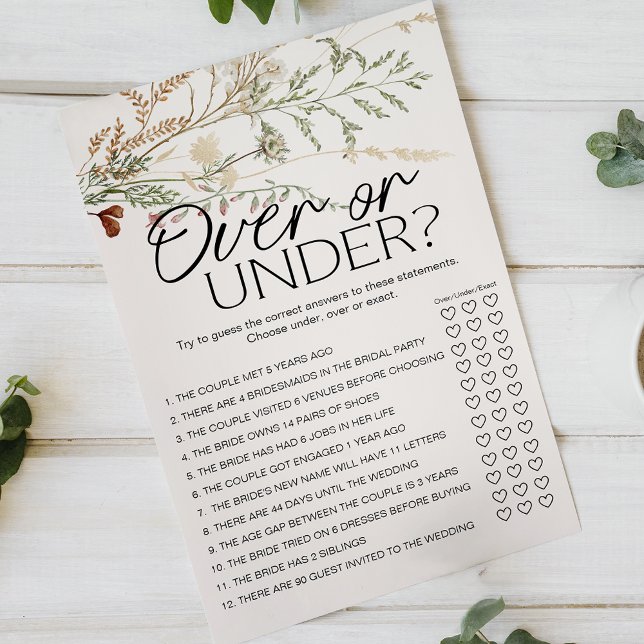 Vintage Tiny Floral Game Over Under Flyer (Creator Uploaded)