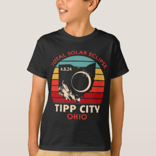 Vintage Tipp City Ohio Total Solar Eclipse 2024 T-Shirt