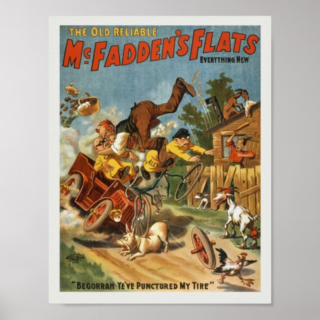 Vintage Tire Shop Advertisement Poster (Front)