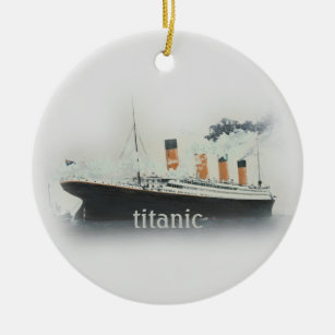 Vintage Titanic Ocean Liner Ship Ceramic Ornament
