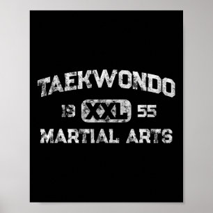 Vintage Tkd Taekwondo Student Martial Karate Marti Poster