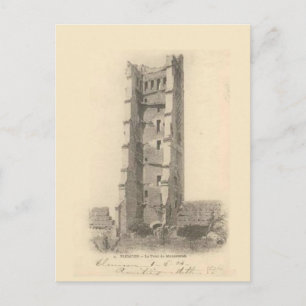 Vintage, TLEMCEN, algeria tour de Mansourrah Postcard