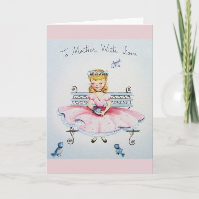 Vintage To Mother With Love Mother's Day Card (Front)