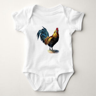 Vintage to rooster baby bodysuit