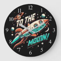 Vintage To The Moon Rocket ship